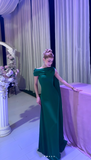 Elegant Sheath Mother of the Bride Dress Chiffon Dark Green Wedding Guest Dresses HZ1121